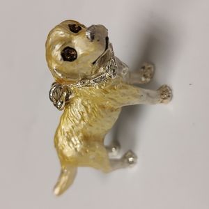 Vintage Louis Stern Enamel Dog Pendant or Key Chain